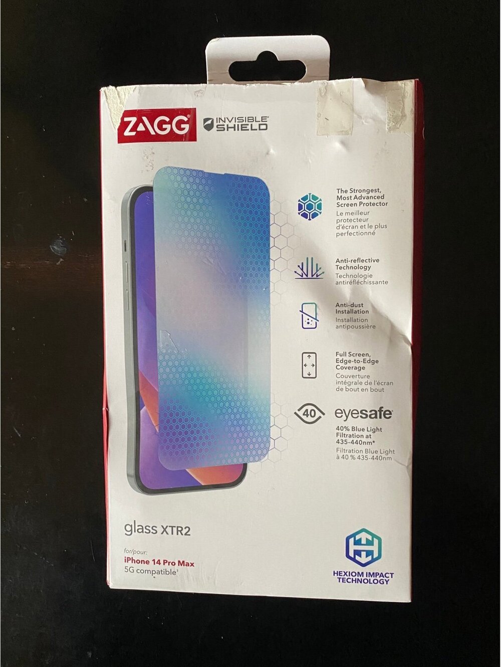Zagg Invisible Shield Glass Screen Protector for iPhone 14 Pro Max
